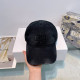 Black Casual Street Letters Embroidered Distressed Contrast Hat