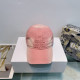 Pink Casual Street Letters Embroidered Distressed Contrast Hat