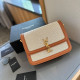 Orange Casual Daily Letters Patchwork Metal Accessories Trim Contrast Bags