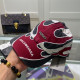 Red Casual Street Stripe Letters Patchwork Contrast Hat