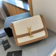 Khaki Casual Daily Letters Patchwork Metal Accessories Trim Contrast Bags