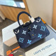 Blue Casual Daily Letters Patchwork Zipper Contrast Bags