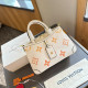 Orange Casual Daily Letters Patchwork Zipper Contrast Bags