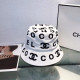 White Street Daily Letters Patchwork Contrast Hat