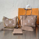 Nude Pink Casual Street Letters Patchwork Chains Zipper Contrast Bags