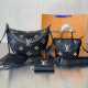 Black Casual Street Letters Patchwork Chains Zipper Contrast Bags