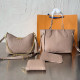 Nude Pink Casual Daily Letters Zipper Embossed Bags