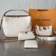 White Casual Daily Letters Patchwork Contrast Embossed Bags
