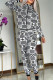 White Casual Daily Letters Patchwork Zipper Contrast Mandarin Collar Long Sleeve Two Pieces