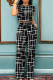 Black Casual Stripe Pocket Patchwork O Neck Short Sleeve Two Pieces