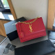 Red Casual Daily Letters Patchwork Metal Accessories Trim Chains Bags