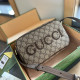 Khaki Casual Street Letters Patchwork Contrast Adjustable Bags
