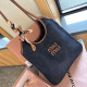 The cowboy blue Casual Daily Letters Patchwork Contrast Bags