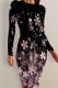 Pink Casual Print Patchwork O Neck Wrapped Skirt Dresses