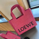 Rose Red Casual Street Letters Embroidered Weave Bags