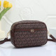 Red-brown Street Letters Patchwork Zipper Bags