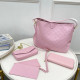 Pink Casual Street Letters Chains Zipper Embossed Bags
