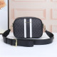 Black Street Letters Patchwork Zipper Bags