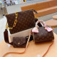Brown Casual Street Letters Patchwork Chains Bags