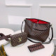 Black Brown Street Daily Plaid Letters Metal Accessories Trim Contrast Bags