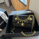 Black Daily Celebrities Letters Patchwork Metal Accessories Trim Bags