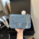 Blue Daily Celebrities Flowers Patchwork Chains Bags
