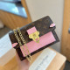 Pink Casual Street Letters Patchwork Metal Accessories Trim Contrast Bags