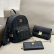 White Casual Daily Letter Print Metal Accessories Trim Chains Zipper Bags