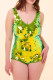 Green Sexy Sequins Buttons Patchwork V Neck Skinny Bodysuits