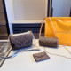 Brown Casual Street Letters Patchwork Chains Bags