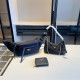 Black Casual Street Solid Color Patchwork Metal Accessories Trim Chains Zipper Bags