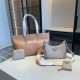 Light Orange Casual Street Solid Color Patchwork Metal Accessories Trim Zipper Bags