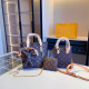 Brown Casual Daily Letters Patchwork Chains Contrast Bags