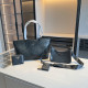 Black Casual Street Solid Color Patchwork Metal Accessories Trim Texture Bags