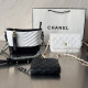 Black White Casual Street Letters Patchwork Chains Contrast Bags