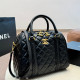 Black Casual Street Letters Patchwork Metal Accessories Trim Zipper Bags