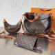 Brown Street Daily Letters Patchwork Zipper Contrast Bags