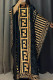Black Street Letters Patchwork O Neck Straight Dresses