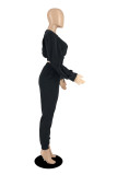 Red Casual Daily Letter Print O Neck Long Sleeve Two Pieces