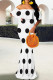 White Elegant Polka Dot Patchwork Backless Off Shoulder Long Dresses