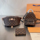 Brown Street Daily Letters Patchwork Zipper Bags