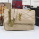 Khaki Street Letters Patchwork Bags