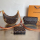 Brown Casual Daily Letters Patchwork Chains Zipper Bags