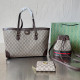 Khaki Casual Street Letters Draw String Patchwork Bags