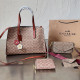 khaki Brown Casual Daily Flowers Letters Patchwork Contrast Bags