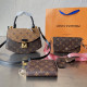 Brown Casual Daily Letters Patchwork Metal Accessories Trim Contrast Bags