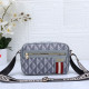 Baby Blue Street Letters Patchwork Zipper Bags