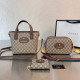 Khaki Casual Street Letters Patchwork Zipper Bags