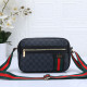 Dark Blue Street Letters Patchwork Zipper Bags