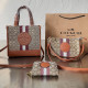 Orange Street Daily Letters Patchwork Zipper Contrast Bags